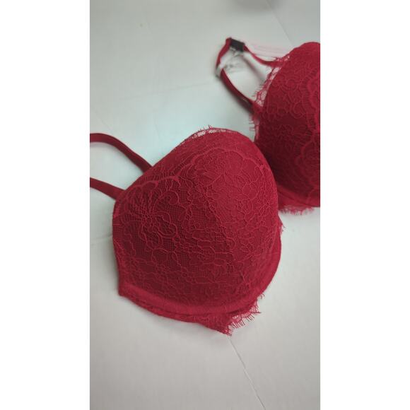 Victoria's Secret new w All tags 36D  Lined Perfect Coverage Padded Lipstick Red - Picture 2 of 16